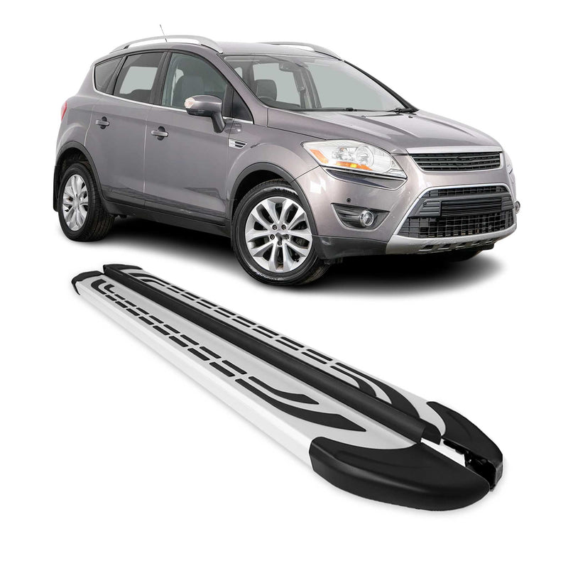 Marchepieds Latéraux pédale pour Ford Kuga 2008-2012 Aluminium Gris 2Pcs