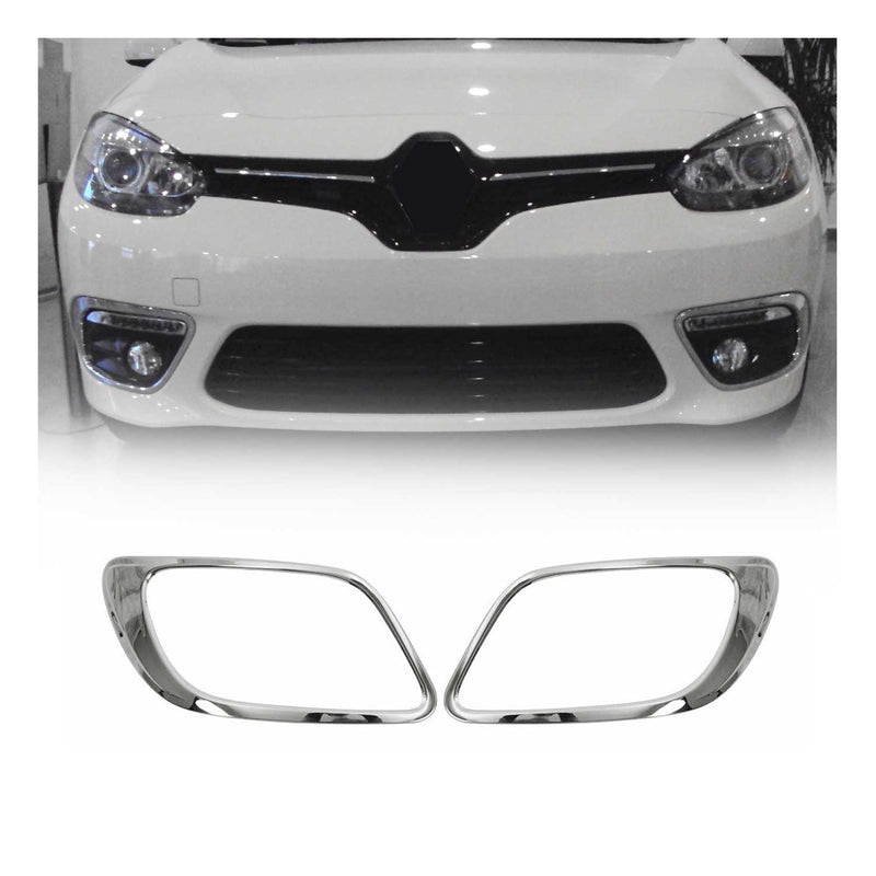 Cadre phare antibrouillard pour Renault Fluence 2012-2021 en acier inox Chromé