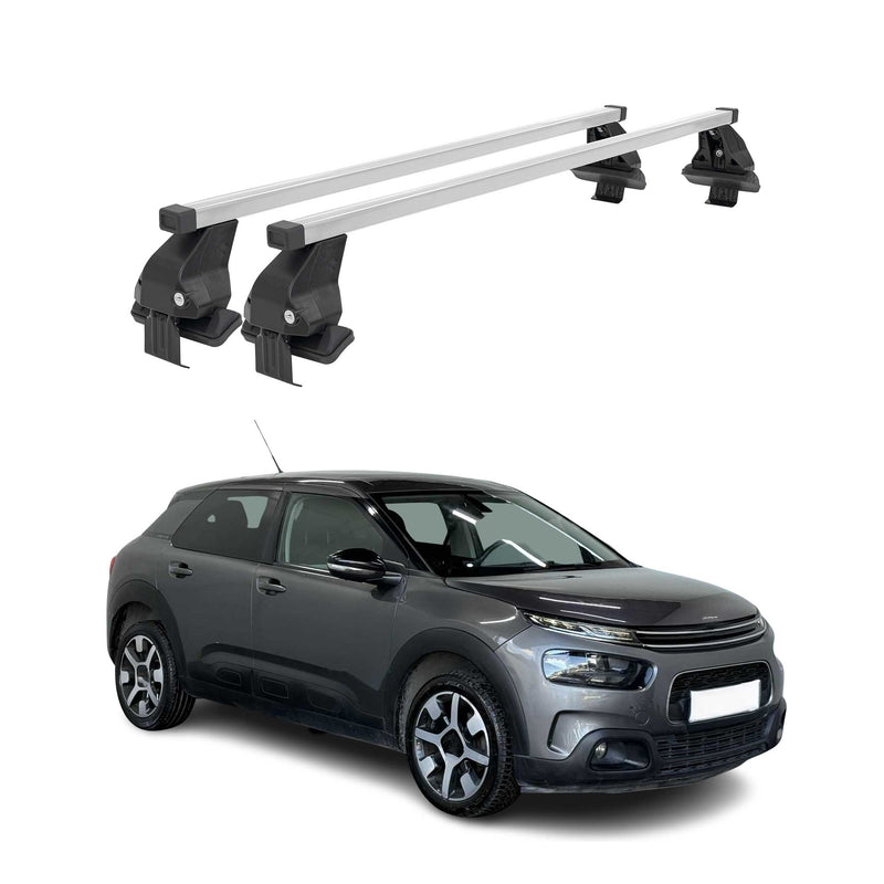 Barres de toit transversales pour Citroen C4 Cactus II 2018-2024 Acier Gris