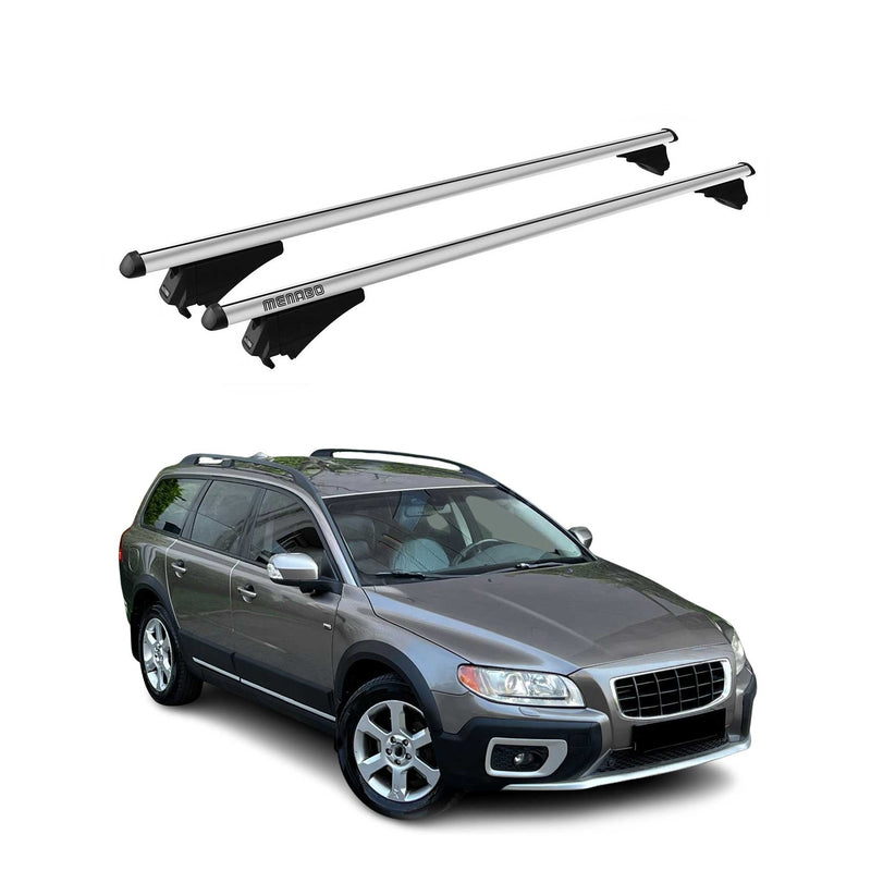 Tiger Barres de toit transversales pour Volvo XC70 P24 2007-2016 Gris