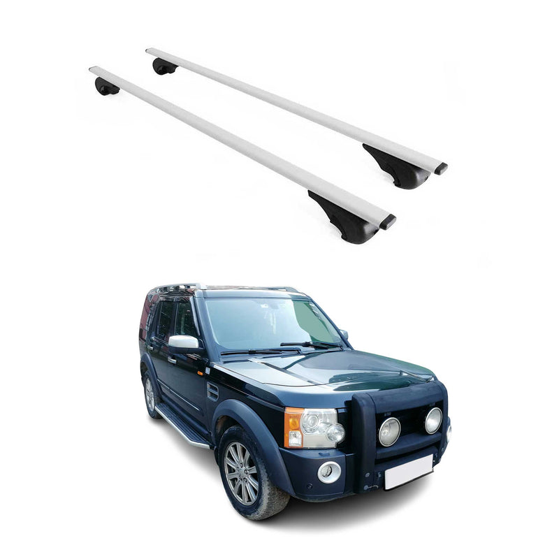 Barres de toit Transversales pour Land Rover Discovery 2004-2009 Fer Argent