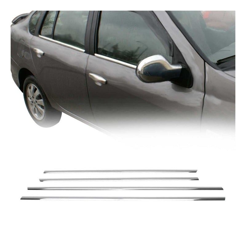 Garniture de Fenêtre pour Renault Thalia Berline 2009-2013 Acier Inox 4Pcs