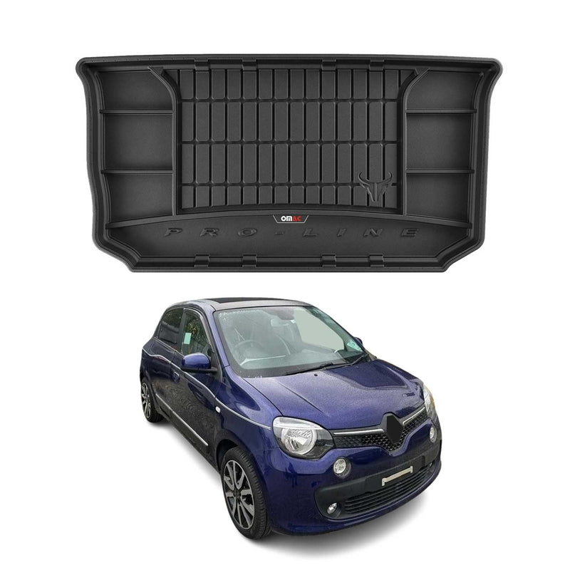 Tapis de Coffre pour Renault Twingo 2014-2018 TPE Noir