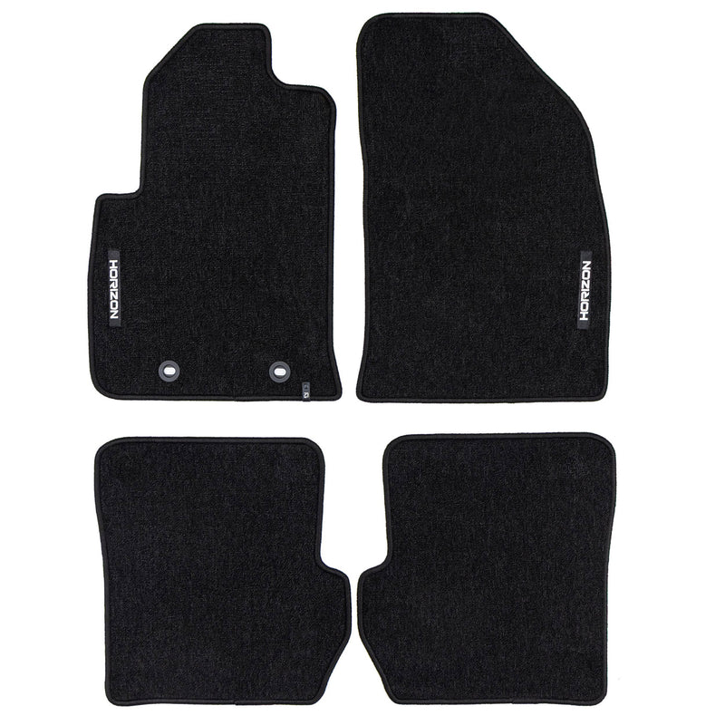 Tapis de Sol de Voiture pour Ford Fiesta mk5 2005-2008 FL Velours Noir 4Pcs