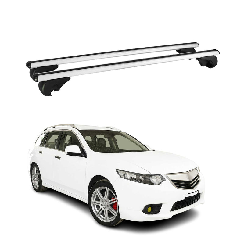 Barres de toit transversales pour Acura TSX Sportwagon 2010-2014 Alu Argent