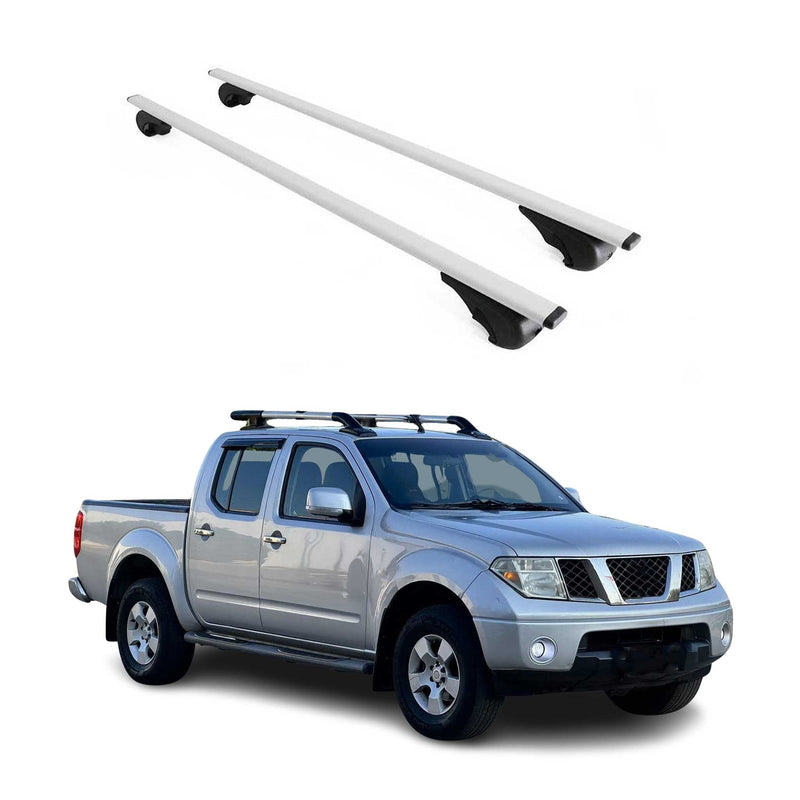 Barres de toit Transversales pour Nissan Navara 2005-2014 Fer Argent