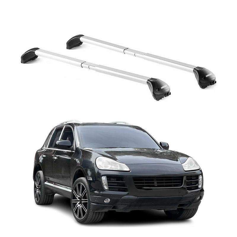 Barres de toit pour Porsche Cayenne 9PA 2002-2009 Gris Argenté 2 pièces ABE