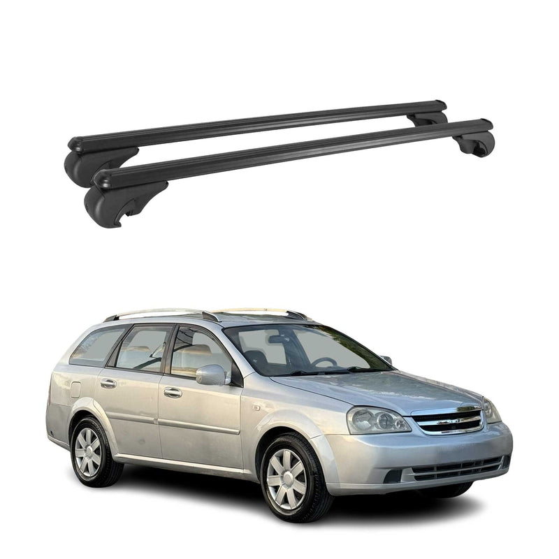 Barres de toit Transversales pour Chevrolet Lacetti 2004-2011 Aluminium Noir