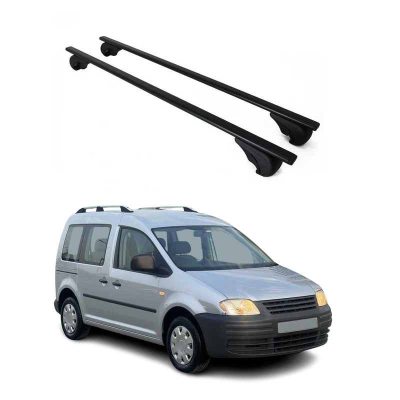 Barres de toit Transversales pour VW Caddy 2004-2015 Fer Noir