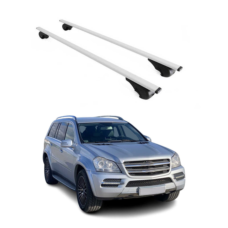 Barres de toit Transversales pour Mercedes GL X164 2006-2012 Fer Argent