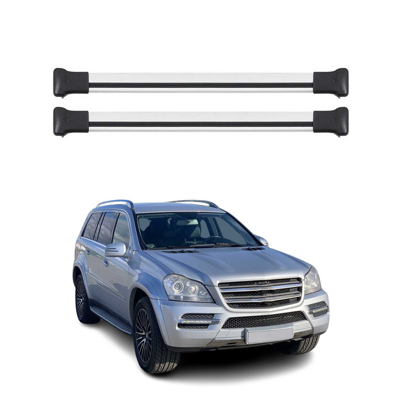 Barres de toit transversales pour Mercedes GL Classe X164 2006-2012 Alu Gris
