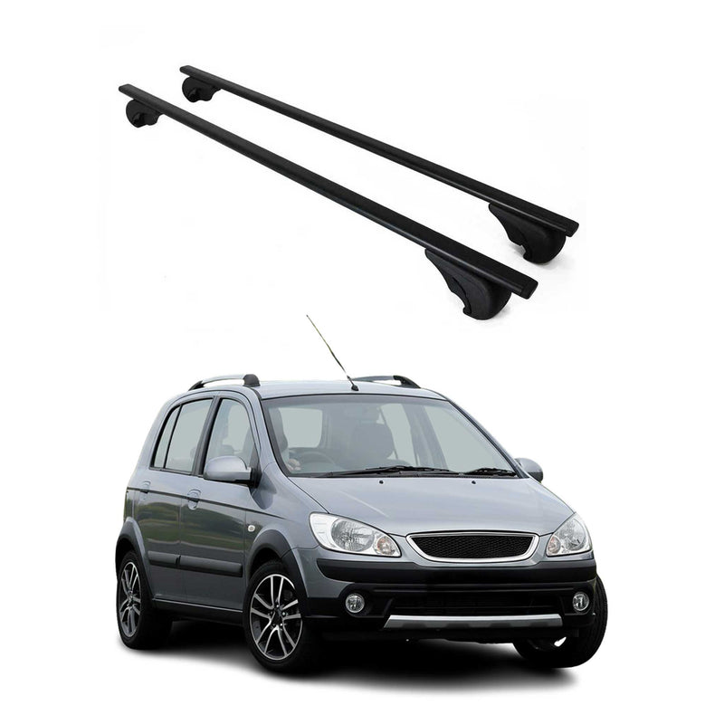 Barres de toit Transversales pour Hyundai Getz 2002-2009 Fer Noir