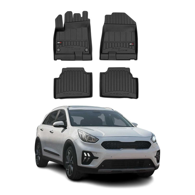 OMAC Tapis de sol en caoutchouc pour KIA e-Niro 2018-2022 Noir Premium