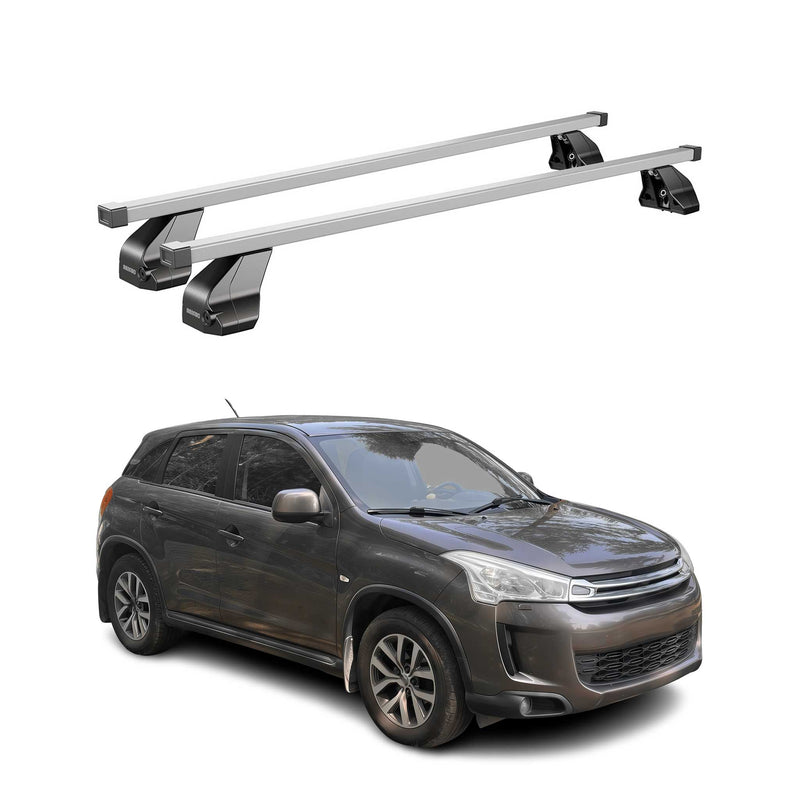Barres de toit transversales pour Citroen C4 Aircross 2012-2017 Acier Gris