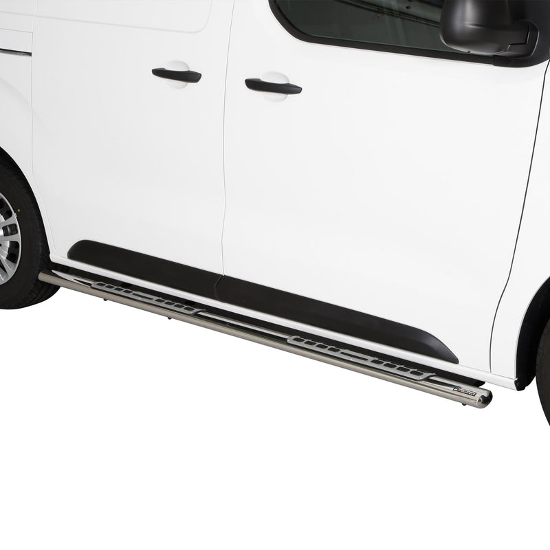 Marchepieds Latéraux pour Peugeot Expert 2016-2025 L2 Acier Inoxydable Argent