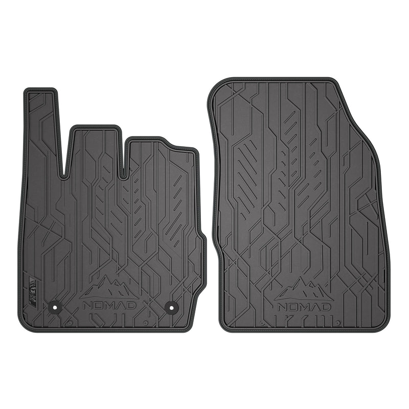 Tapis de Sol de Voiture pour Ford Fiesta mk6 2008-2017 Caoutchouc Noir-Gris 2Pcs