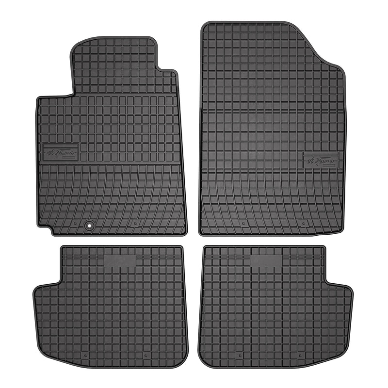 OMAC Tapis de Sol pour Toyota Yaris 1999-2006 Caoutchouc Noir
