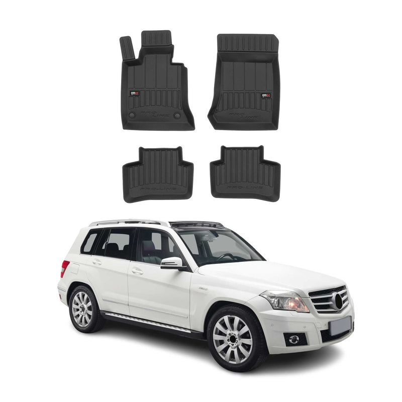 OMAC Tapis de sol en caoutchouc pour Mercedes Classe GLK 2008-2015 Noir Premium