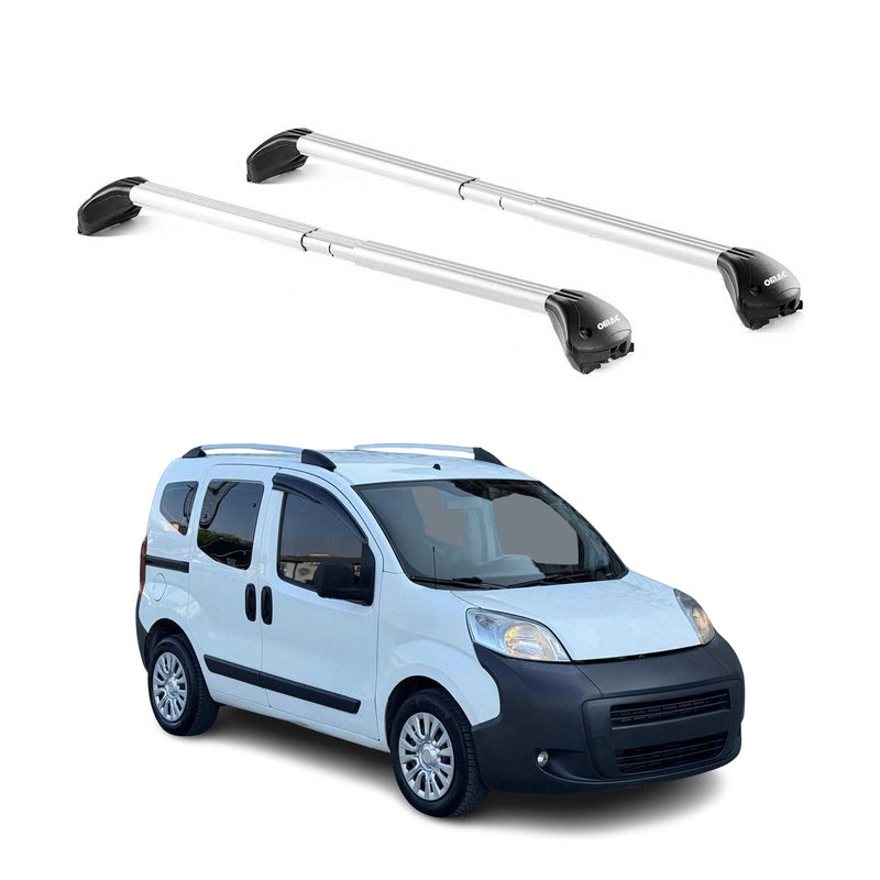Barres de toit pour Peugeot Bipper 2007-2016 3-5P Gris Argenté 2 pièces ABE