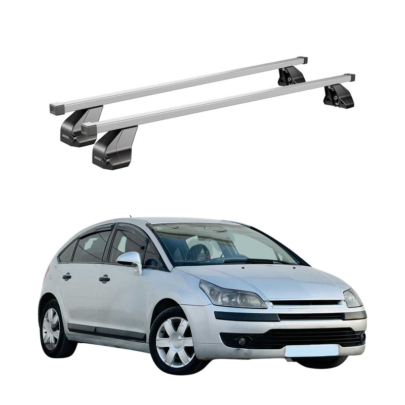 Barres de toit transversales pour Citroen C4 I 2004-2010 Acier Gris