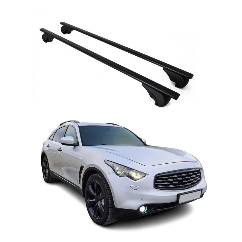 Barres de toit Transversales pour Infiniti FX50 2009-2013 Fer Noir