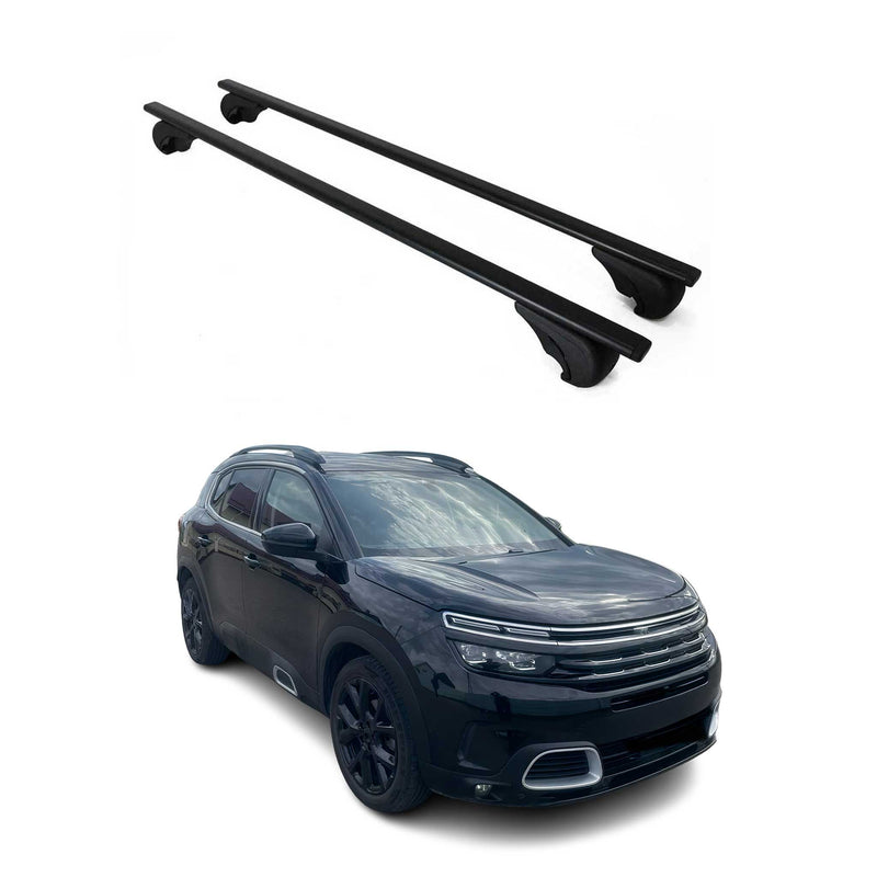 Barres de toit Transversales pour Citroen C5 Aircross 2018-2024 Fer Noir