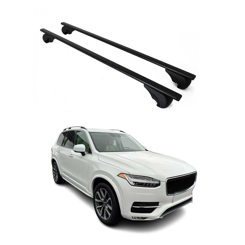 Barres de toit Transversales pour Volvo XC90 2015-2020 Fer Noir