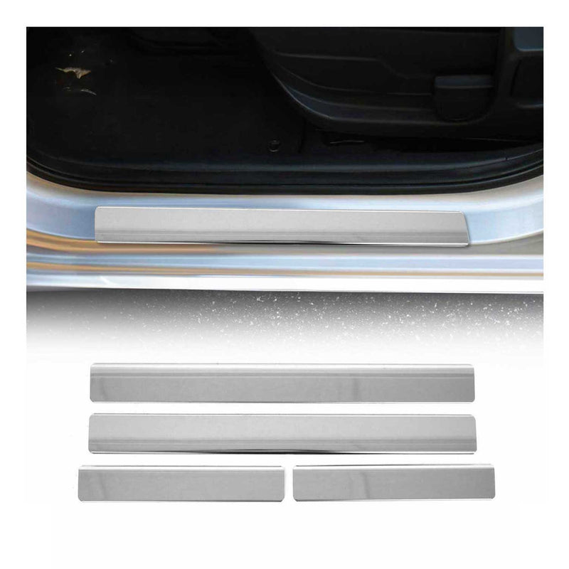 Pour Dacia Sandero 2012-2019 4x Protection Seuils de Portes Acier Inox Chromé