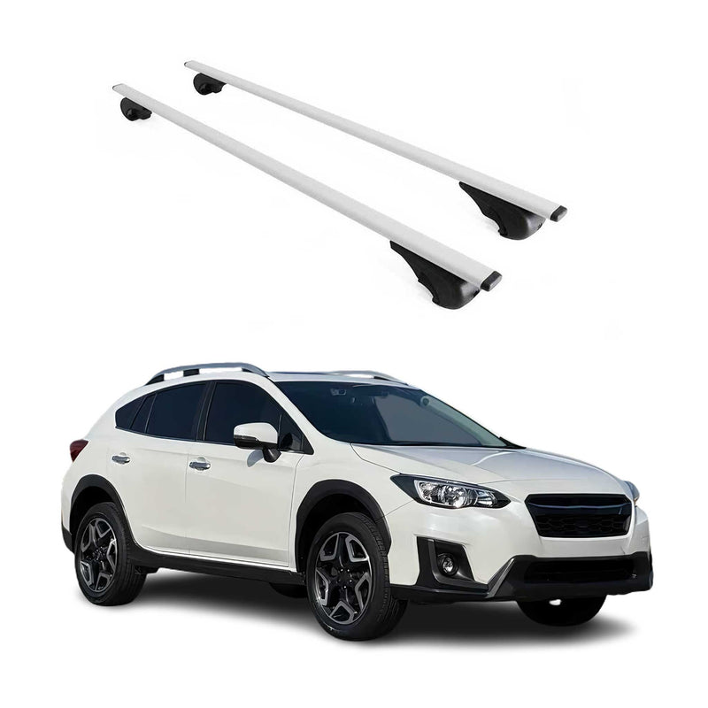 Barres de toit Transversales pour Subaru XV 2017-2024 Fer Argent