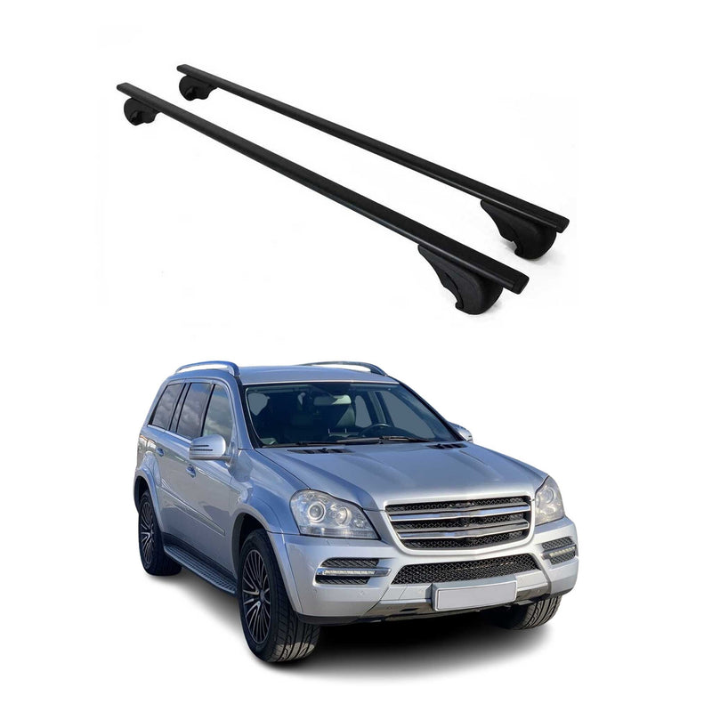 Barres de toit Transversales pour Mercedes GL X164 2006-2012 Fer Noir
