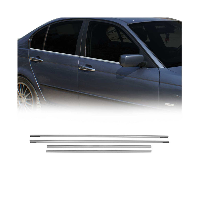 Garniture de fenêtre pour BMW Série 3 E46 Berline 1998-2005 Acier Inox 4Pcs