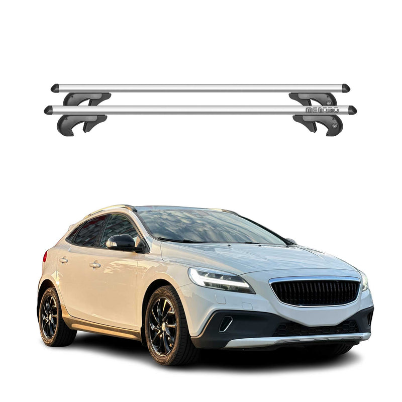 Barres de toit pour Volvo V40 Cross Country 2013-2025 90kg Alu Gris 2x