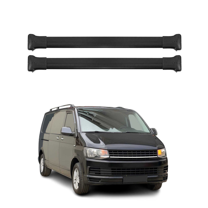 Barres de toit transversales pour VW T6 Transporter 2015-2021 Aluminium Noir