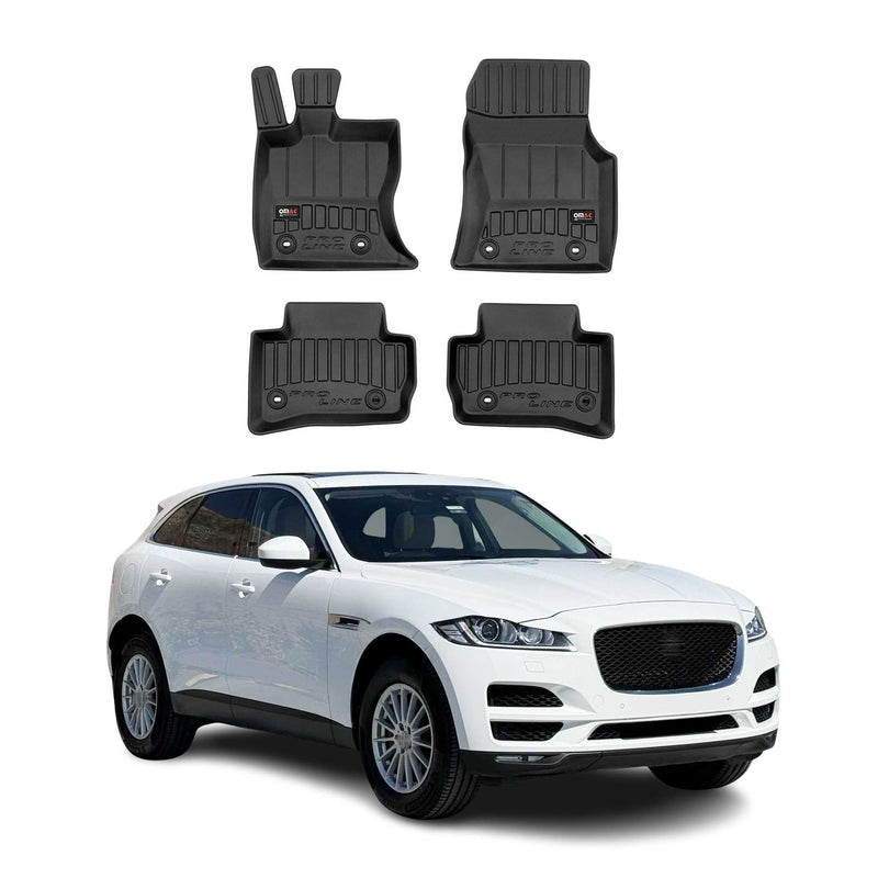 OMAC Tapis de sol en caoutchouc pour Jaguar F-Pace 2015-2025 Noir Premium