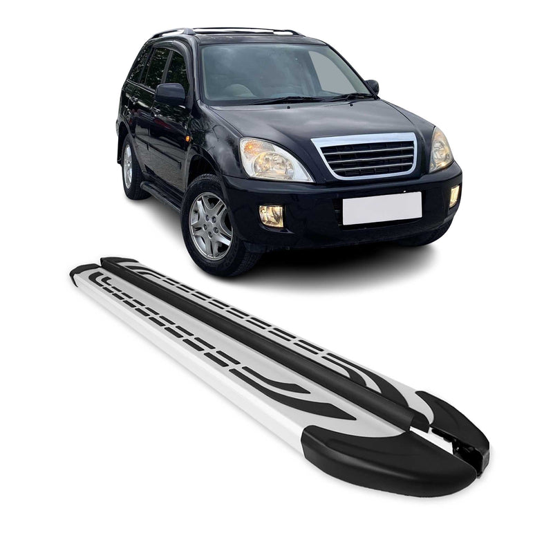 Marchepieds Latéraux pédale pour Chery Tiggo 2005-2014 Aluminium Gris 2Pcs