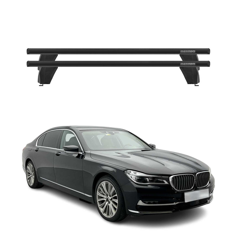 Menabo Barres de toit transversales pourBMW Série 7 G11 G12 2015-2022 Noir