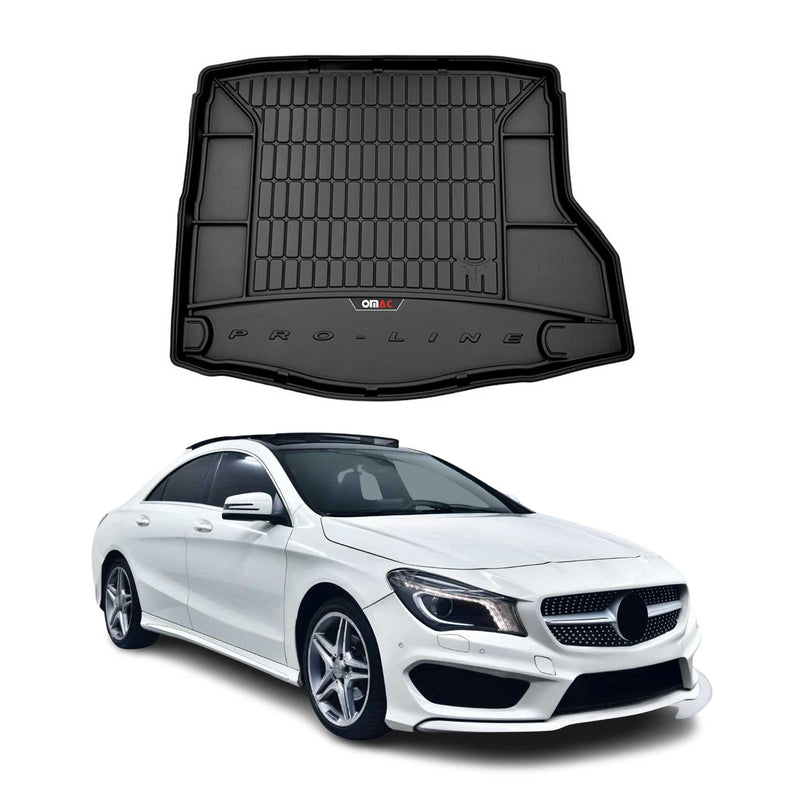 Tapis de Coffre pour Mercedes Classe CLA C117 2013-2019 TPE Noir