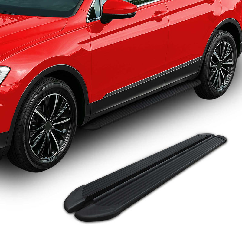 Marchepieds Latéraux pour Peugeot Expert Traveller 2017-2025 Noir Alu L1 Court
