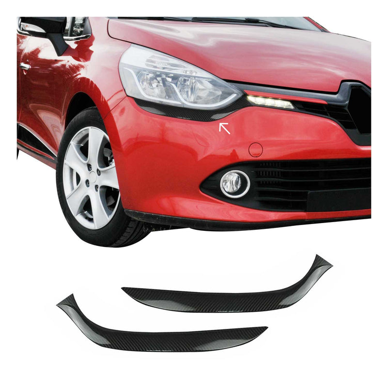 Baguettes de Phare Avant - pour Renault Clio IV 2012-2016 Carbone