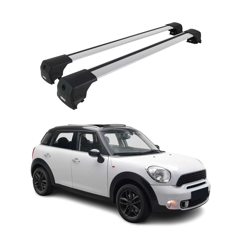 Barres De Toit pour Mini Cooper Mini CountryMan 2010-2016 SUV Alu Gris ABE