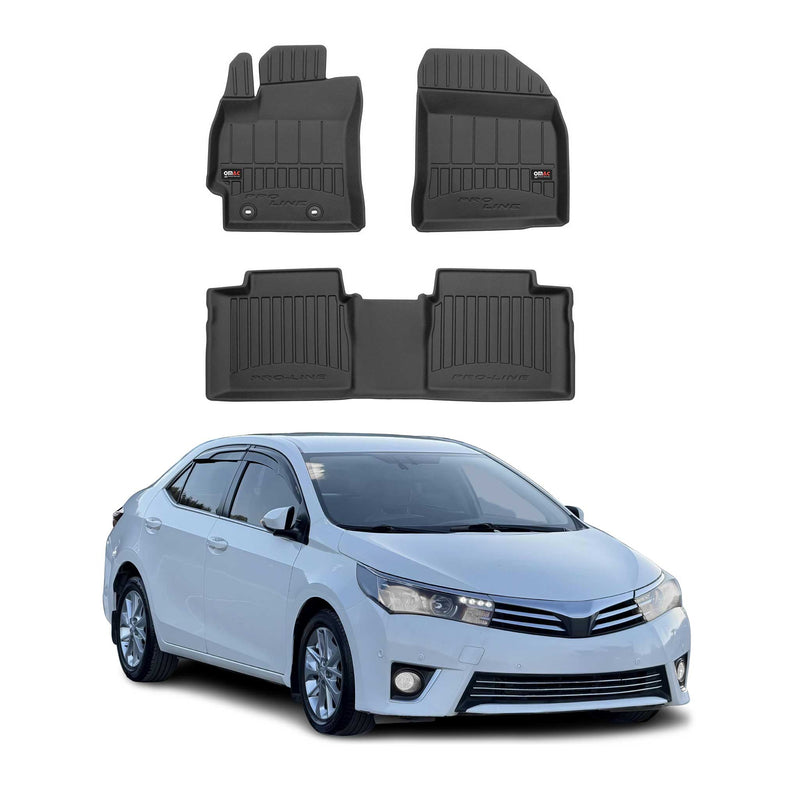 OMAC Tapis de sol en caoutchouc pour Toyota Corolla Berline Break 2012-2018 Noir