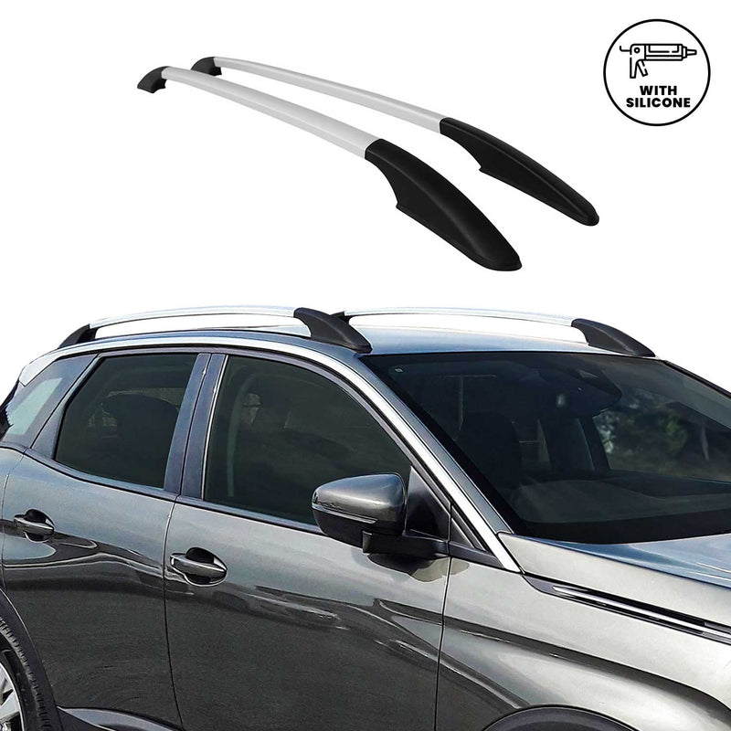 Barres de toit longitudinales pour Mercedes A Klasse W177 2018-2025 en Alu gris