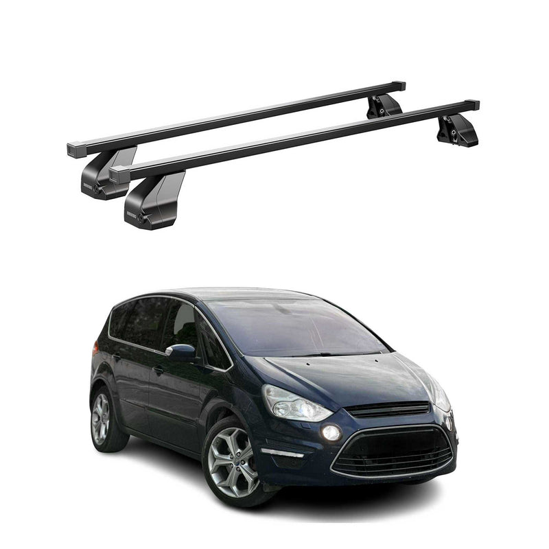 Barres Transversales Menabo pour Ford S-Max 2006-2015 Noir
