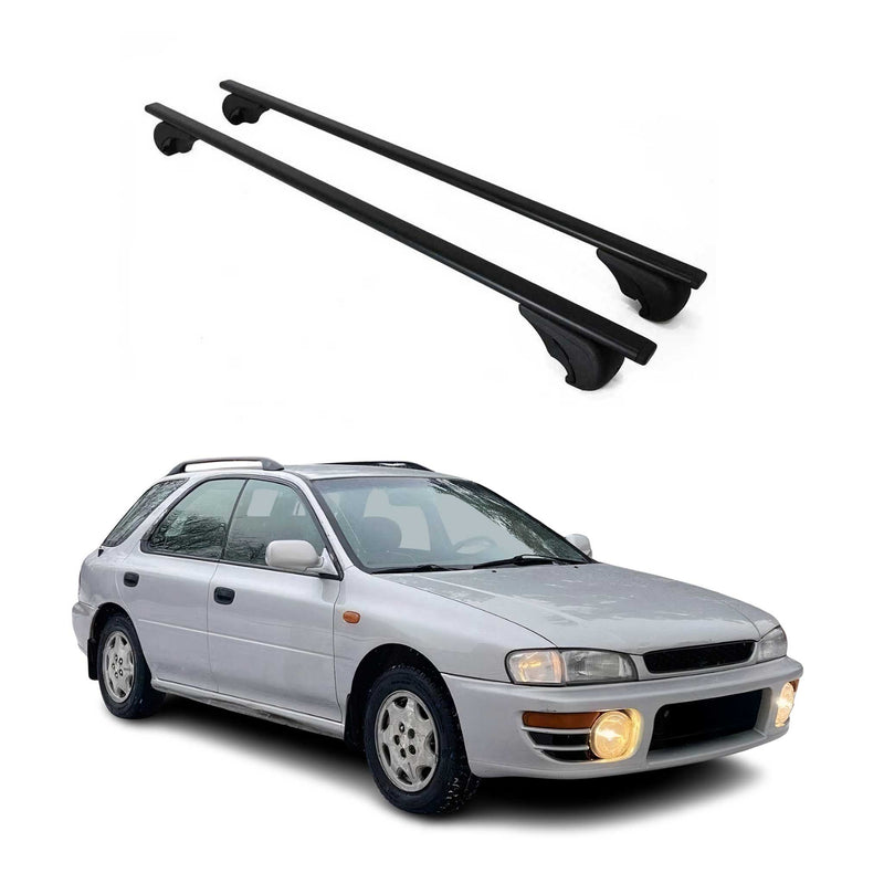 Barres de toit Transversales pour Subaru Impreza Break 1994-2000 Fer Noir