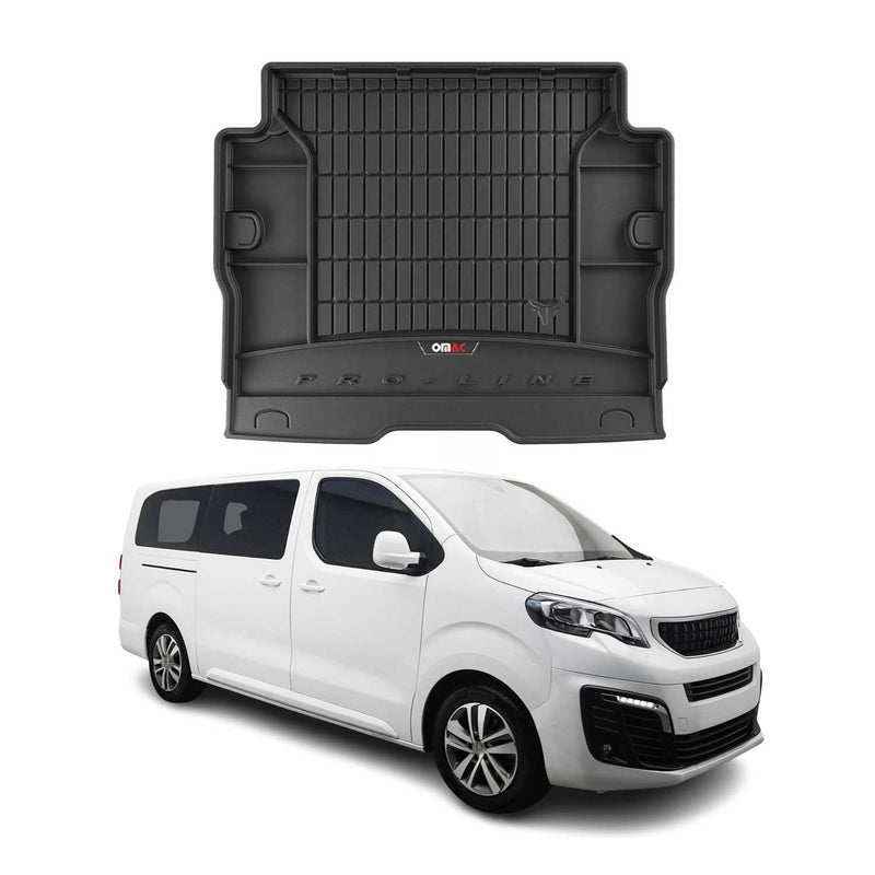 Tapis de Coffre pour Peugeot Traveller 2016-2022 TPE Noir