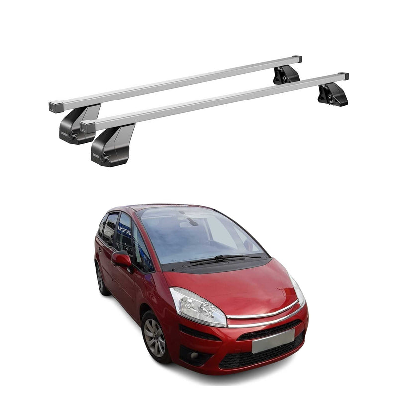 Barres de toit transversales pour Citroen C4 Picasso I 2006-2013 Acier Gris
