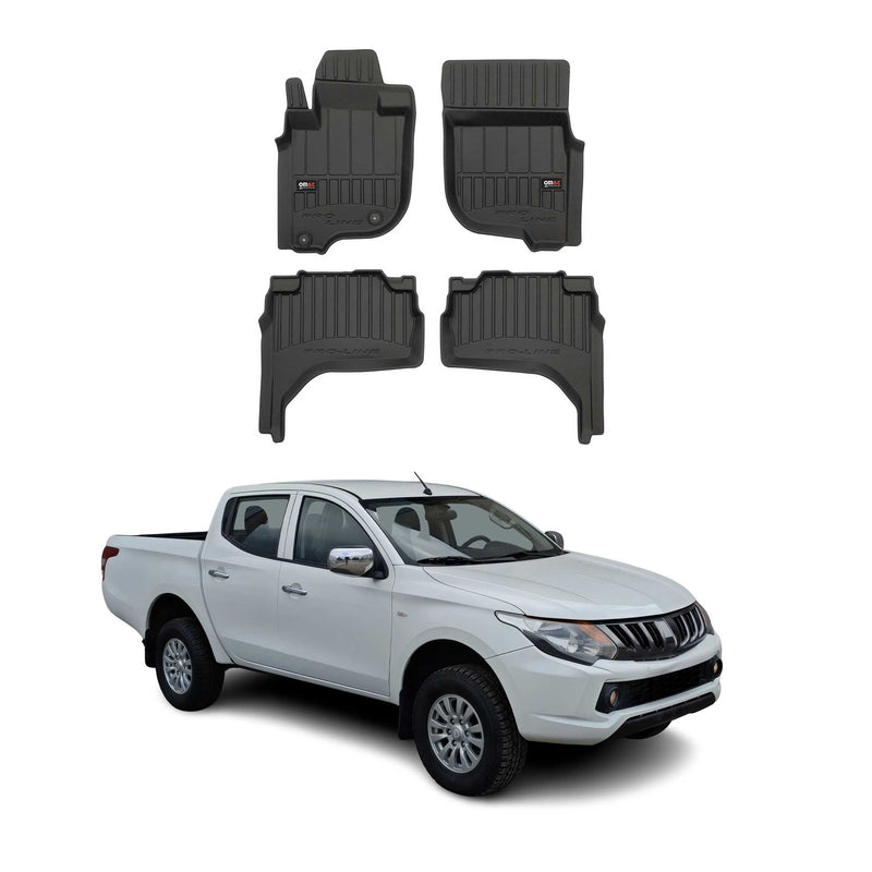 Tapis de Sol pour Mitsubishi L200 2019-2022 Caoutchouc TPE Noir