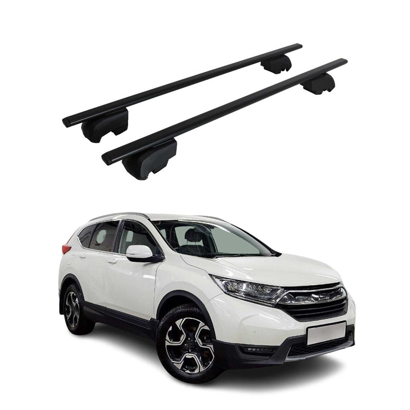 Barres de toit Transversales pour Honda CR-V 2019-2023 Fer Noir ABE