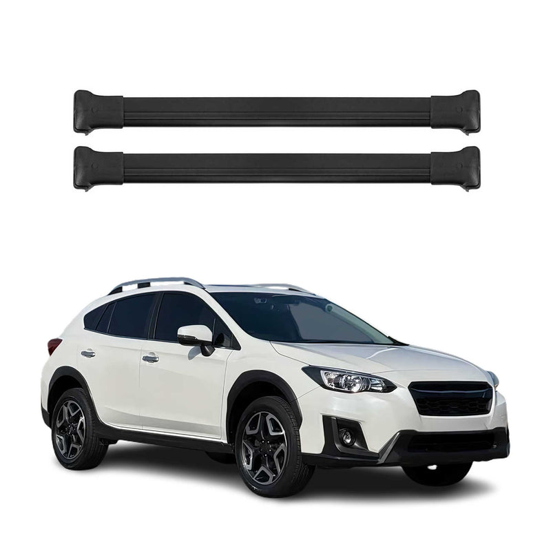 Barres de toit transversales pour Subaru XV 2018-2025 Aluminium Noir