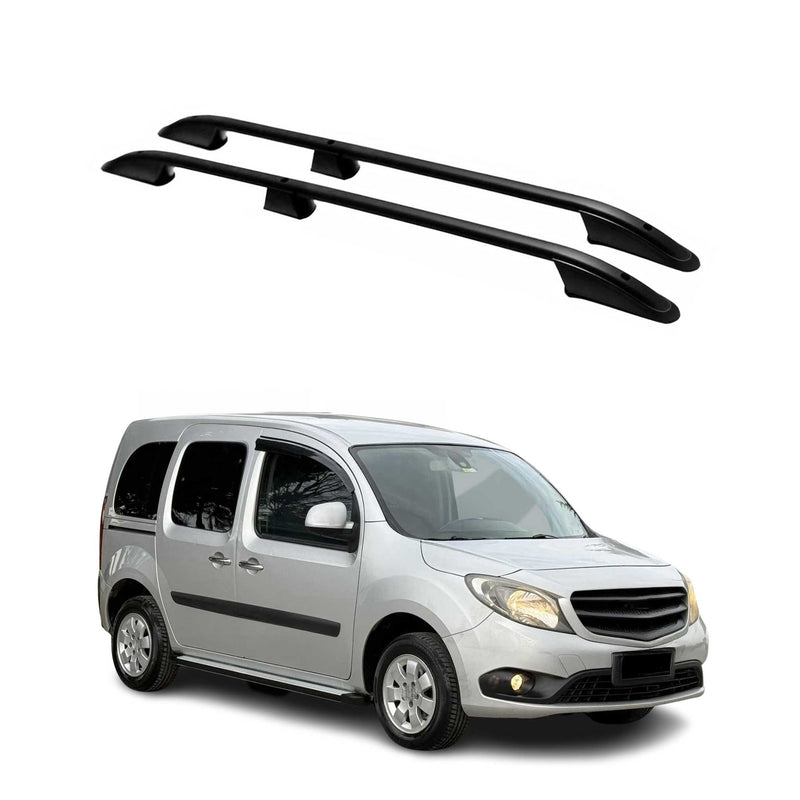 Barres de toit longitudinales pour Mercedes Citan 2012-2021 L1 Aluminium Noir